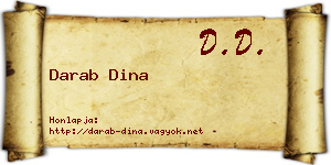 Darab Dina névjegykártya